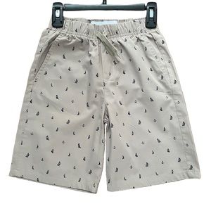 Paper Denim & Cloth Boy’s Sailboat Print Shorts Size:5 Color: Tan/Black